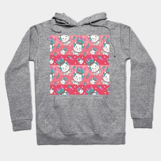 Cute Cat Seamless Patterns Hoodie